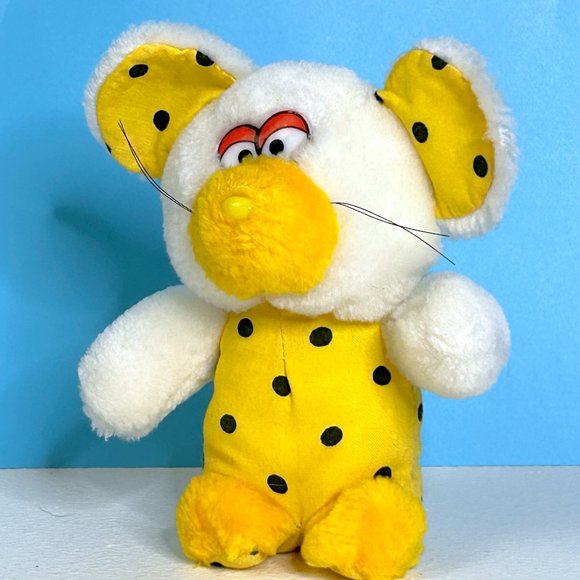 VERY RARE Vintage Nadel & Sons Toy Corp Yellow‎ Mouse 6" Plush Stuffed Animal - Picture 3 of 3